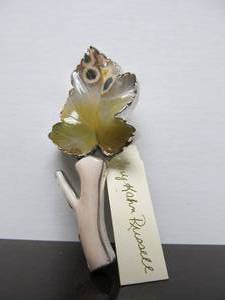 Sterling Silver Ocean Jasper &amp Branch Coral Brooch by Amy Kahn Russell