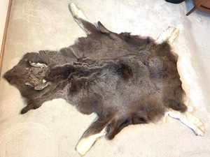 lot 6 image: Nice Vintage (1987 on Tag) Animal Fur Rug - 65 x 88 - BRING HELP TO REMOVE