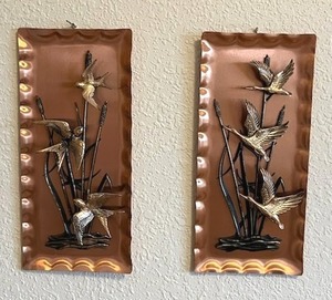 lot 7 image: Vintage MCM Copper Wall Decorations (Made in Germany) (6 x 12.5)