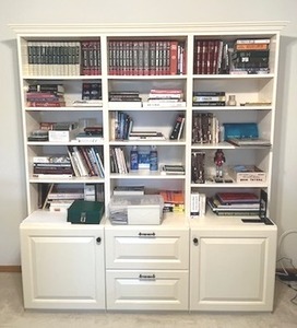 lot 17 image: Wonderful White Bookcase (72 W x 20 D x 82 T) - Bring Help to and Tools to Remove.  NO ON-SITE PAYMENTS