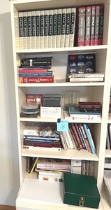 lot 18 image: Bookshelf #1 Contents - Vintage books and More - BRING HELP TO REMOVE.  NO ON-SITE PAYMENTS