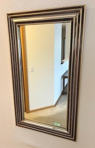 lot 61 image: Nice Decorative Mirror (25.25 x 43.5) - BRING HELP TO REMOVE.  PAY ONLINE BEFORE PICK-UP