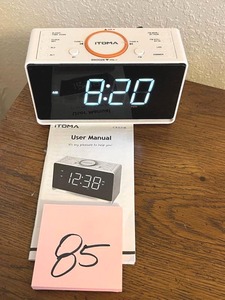 lot 85 image: Itoma (CKS718) Digital Alarm Clock in Good condition - NO ONSITE PAYMENTS.  PAY ONLINE BEFORE ARRIVING