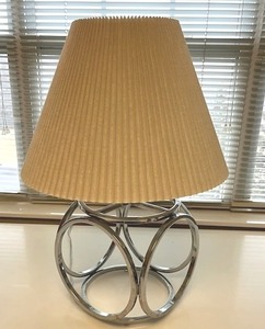 lot 87 image: Vintage Chrome 26 Table Lamp in Good working condition - BRING HELP TO REMOVE.  NO ONSITE PAYMENTS