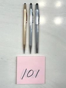 lot 101 image: Vintage Cross 120 14KT Gold Filled Mechanical Pencil with Cross Black Ink Pens - NO ONSITE PAYMENTS