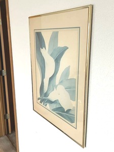 lot 110 image: 22 x 28 Framed Lily Print - NO ONSITE PAYMENTS.  PAY ONLINE BEFORE PICK-UP