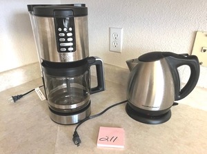 lot 211 image: Ninja Programmable XL 14-Cup Coffee Maker & Hamilton Beach Electric Kettle - NO ONSITE PAYMENTS
