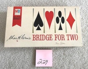 lot 229 image: Vintage Milton Bradley Bridge for Two (1964 Fine Edition) - CleanUnsure if Complete (NO ONSITE PAYMENTS ACCEPTED)