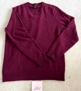 lot 234 image: Club Room Burgundy Cashmere Sweater (Size Medium) - NO ONSITE PAYMENTS