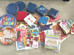 lot 238 image: Party Plates and Napkins Lot - NO ONSITE PAYMENTS ACCEPTED