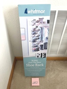 lot 251 image: New Overdoor 36-Pair Shoe Rack - NO ONSITE PAYMENTS ACCEPTED.  PAY ONLINE BEFORE PICKUP