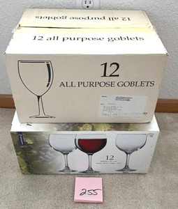lot 255 image: Wine Glasses - 17 Total (NO ONSITE PAYMENTS ACCEPTED.  PAY ONLINE BEFORE PICKUP)