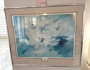 lot 277 image: Lou Roman Floral Fantasy Signed 761900 Art Print (27 x 33) - PAY ONLINE BEFORE PICKUP