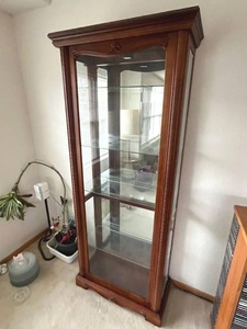 lot 283 image: Curio Cabinet (80 T x 33 W x 14 D) in Nice Condition - BRING HELP AND EQUIPMENT TO REMOVE