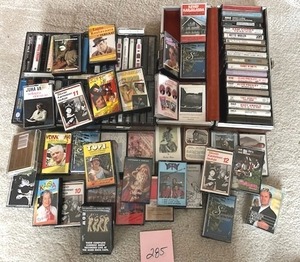 lot 285 image: Vintage Cassette Tape Music Lot - PAY ONLINE BEFORE PICKUP.  NO ONSITE PAYMENTS