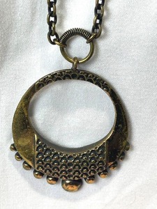 lot 311 image: Vintage Pentti Sarpaneva (Finland) Bronze Modernist Necklace (26 Long) - PAY ONLINE BEFORE PICKUP