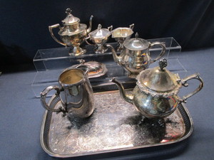 lot 8 image: Silver Plate Pieces