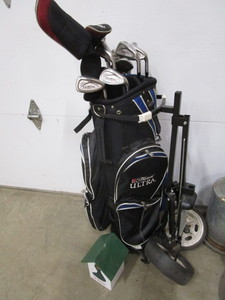 lot 203 image: Golf Clubs, Custom Made, Bag & Cart