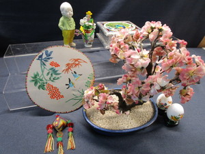 lot 43 image: Bonsai Tree, Eggs, Peacock Box