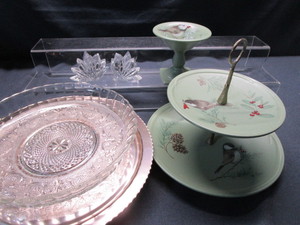 lot 93 image: Pfaltzgraff, Dish, Turntable, Candle Holders