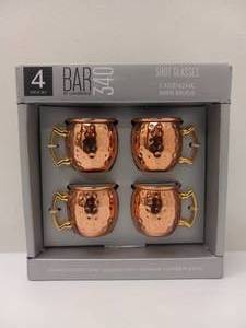 lot 69 image: NEW BAR 340 BY CAMBRIDGE COPPER SHOT MUG SET