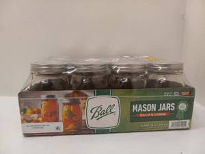 lot 86 image: NEW 12PK OF BALL MASON JARS 16oz