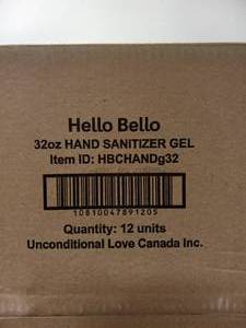 lot 101 image: 10 NEW CASES OF HELLO BELLO HAND SANITIZER