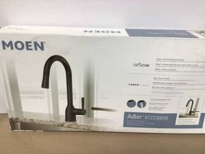 lot 3 image: MOEN Adler Single-Handle Pull-Down Sprayer Kitchen Faucet with Power Clean and Reflex in Mediterranean Bronze Customer Returns See Pictures
