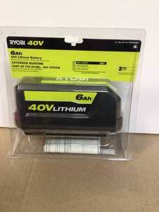 lot 17 image: RYOBI 40-Volt 6.0 Ah High Capacity Lithium-Ion Battery Customer Returns See Pictures