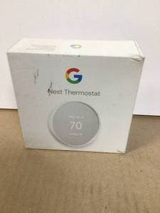 lot 18 image: Google Nest Thermostat - Smart Programmable Wi-Fi Thermostat - Snow Customer Returns See Pictures