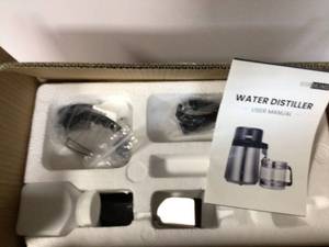 lot 23 image: VivoHome 4L Brushed Stainless Steel Water Distiller Customer Returns See Pictures