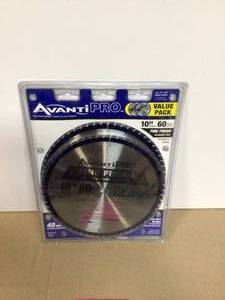 lot 28 image: Avanti Pro 10 in. x 60-Tooth Fine Finish Circular Saw Blade Value Pack (2-Pack)  Customer Returns See Pictures