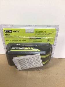 lot 53 image: RYOBI 40-Volt Lithium-Ion 4.0 Ah Battery Customer Returns See Pictures