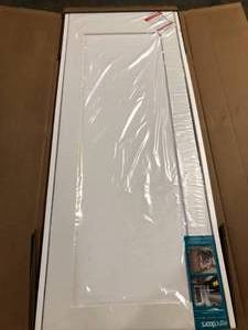 eightdoors 30 in. x 80 in. x 1-38 in. Shaker White Primed 1-Panel Solid Core Wood Interior Slab Door   Customer Returns See Pictures