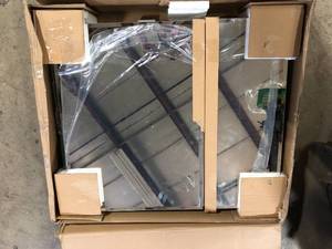 26 in. W x 30 in. H Rectangular Medicine Cabinet with Mirror  Customer Returns See Pictures