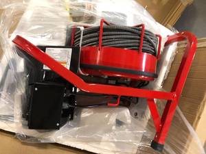 VEVOR Electric Drain Auger 75 ft. x 38 in. Drain Cleaner Machine 250W wCutters Glove Sewer Snake fit 1 in. to 4 in. Pipes  Customer Returns See Pictures
