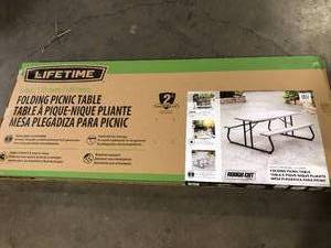 Lifetime Folding Picnic Table Customer Returns See Pictures