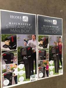 Lot of 2 Step2 Mail Master Streamline Stone Grey OverPost Mounted Plastic Mailbox Customer Returns See Pictures