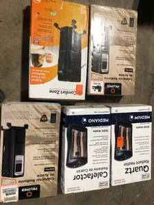Lot of Assorted Standing Heaters Various Models and Conditions     Customer Returns See Pictures