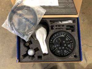 Nestfair 6-Spray Patterns 8 in. Wall Mount Dual Shower Heads in Matte Black   Customer Returns See Pictures