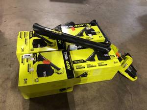 Lot of RYOBI 40V Vac Attack Cordless Battery Leaf VacuumMulcher (Tool Only)    Customer Returns See Pictures