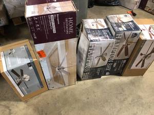 Lot of Assorted Ceiling Lighting Fans Various Models and Conditions  Customer Returns See Pictures
