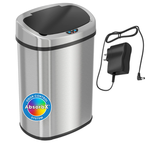 lot 102 image: SensorCan 13 Gallon Battery-FREE Automatic Sensor Kitchen Trash Can with Power Adapter