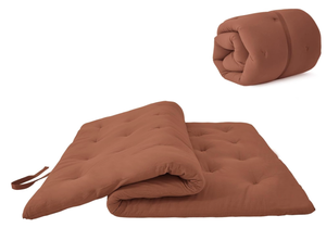 lot 135 image: ZonLi Japanese Futon Mattress Full Size 54x 80,100% Cotton Floor Mattress Pad, Cinnamon Color
