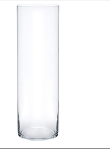 lot 137 image: Set of 12  Flower Glass Vase Decorative Centerpiece for Home or Wedding - Cylinder Shape, 16 Tall, 4