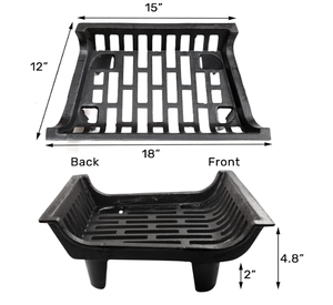 lot 144 image: Fireplace Grate 18 inch Cast Iron Fire Place Grates