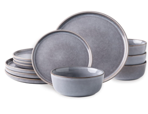 lot 146 image: AmorArc Stoneware Dinnerware Sets, Dishwasher & Microwave Safe, Service for 4