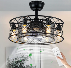lot 148 image: STERREN 20 Inch Caged Ceiling Fan