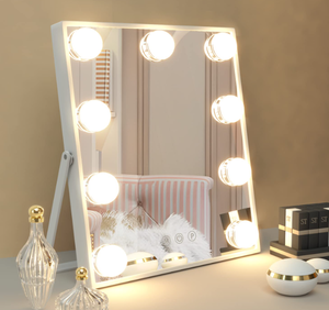 lot 149 image: 9 LED Bulbs Hollywood Vanity Mirror with Lights, Hollywood Makeup Mirror