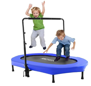lot 165 image: ANCHEER Foldable Trampoline, Mini Rebounder Trampoline with Adjustable Handle
